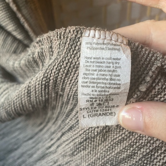 Lace Back Tan/Black West Kei Long Sleeve Cardigan Sweater Large - Picture 4 of 4